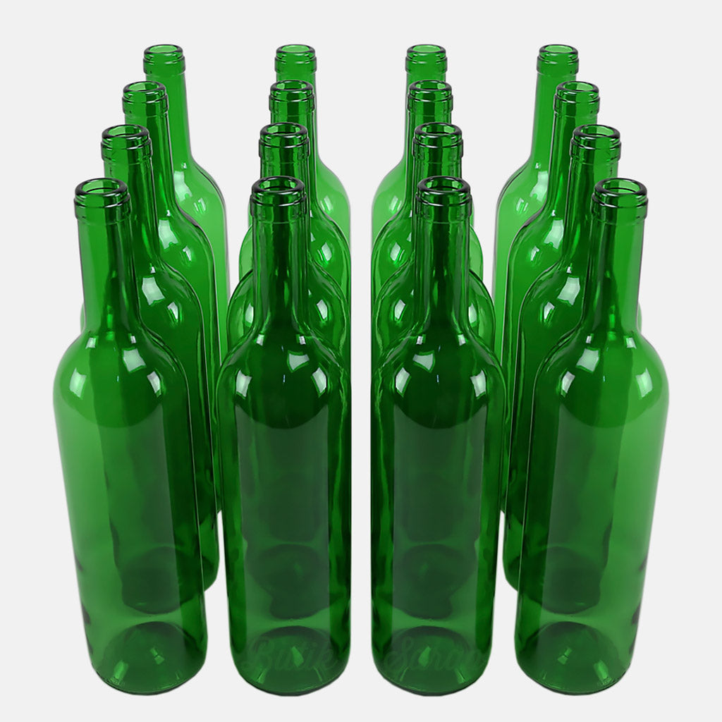 Verde Zümrüt Yeşili Şarap Şişesi 16 Adet - Butik Şarap